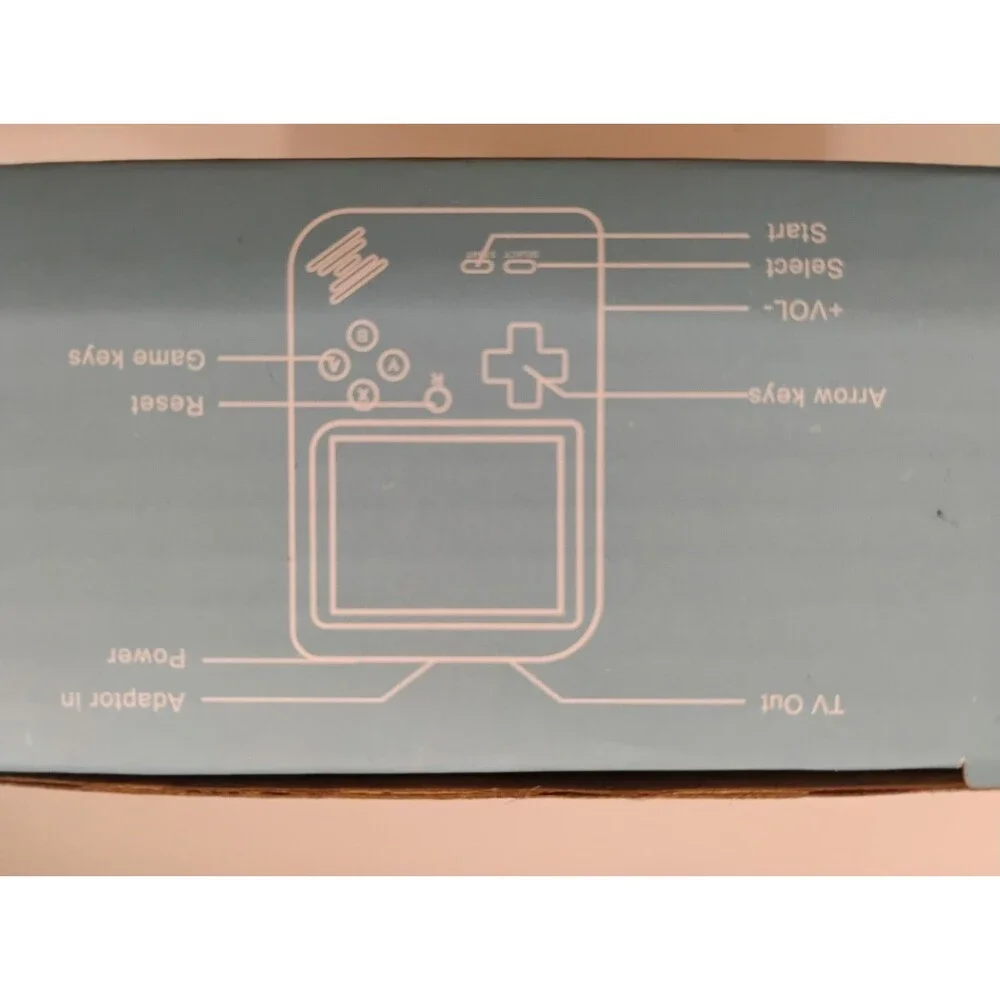 Game Box Plus Hand Held Game System Rechargeable Battery Grey Open Box 500 in 1